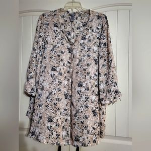 Plus size floral blouse
